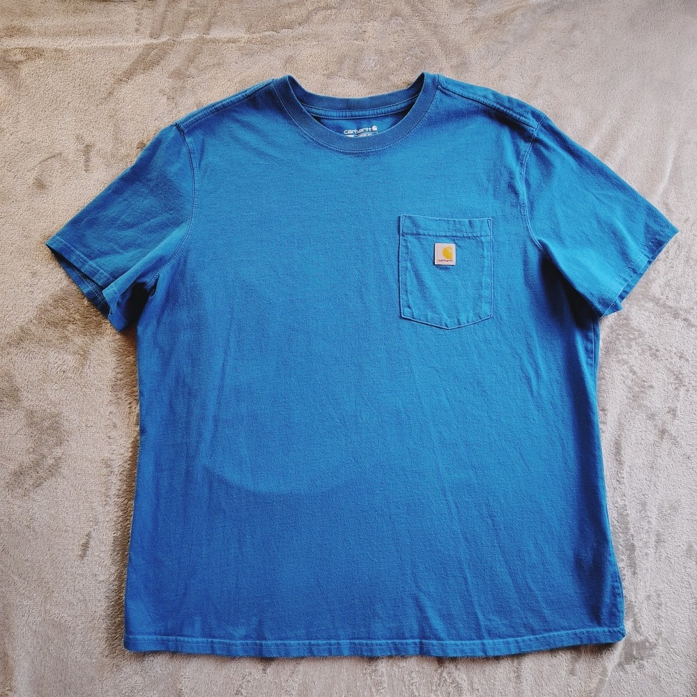 Carhartt Short Sleeve Pocket T-Shirt/Blue. New w/out Tags. Worn Once to try On.